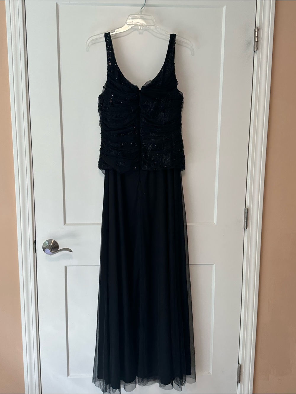 Patra Black Beaded Sleeveless Maxi Gown